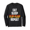 Eat Sleep FLIPFLAP Repeat Soccer Player Top Funny Soccer Fan Long Sleeve T-Shirt view 1