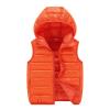Baby Boys Girls Puffer Down Vest Toddler Kids Lightweight Sleeveless Hooded Zip Jacket Winter Coat (Orange, 3-4 Years) view 1