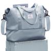 Travel Bag, Waterproof Duffel Gym Tote Bag, Weekender Carry On Overnight Bags for Women with Trolley Sleeve Wet Pocket, Travel Duffel Bags Hospital Bag, Grey Blue view 1