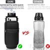 Crownnie Queen 25/32/40 OZ Sports Water Bottle Crossbody Sling Bag Case Sleeve with Adjustable Shoulder Strap and Pockets for Hiking, Travel, Running or Fitness (Black) view 3