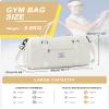 Gym Duffle Bag for Women with Shoe Compartment Waterproof Travel Tote Bags Personal Item Carry On Weekender Overnight Bags with Toiletry Bag Swimming Yoga Bags Hospital Holdalls Beige view 2