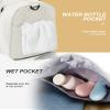 Gym Duffle Bag for Women with Shoe Compartment Waterproof Travel Tote Bags Personal Item Carry On Weekender Overnight Bags with Toiletry Bag Swimming Yoga Bags Hospital Holdalls Beige view 4