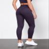 ODODOS Tummy Control 7/8 Compression Leggings with Inner Pocket for Women, 25" High Waist Workout Running Yoga Pants, Dark Purple, X-Small view 3