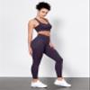 ODODOS Tummy Control 7/8 Compression Leggings with Inner Pocket for Women, 25" High Waist Workout Running Yoga Pants, Dark Purple, X-Small view 4