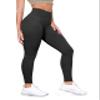 ODODOS Tummy Control Full Length Compression Leggings with Inner Pocket for Women, 28" High Waist Workout Running Yoga Pants, Onyx Black, Medium view 1