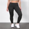 ODODOS Tummy Control Full Length Compression Leggings with Inner Pocket for Women, 28" High Waist Workout Running Yoga Pants, Onyx Black, Medium view 2