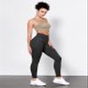 ODODOS Tummy Control Full Length Compression Leggings with Inner Pocket for Women, 28" High Waist Workout Running Yoga Pants, Onyx Black, Medium view 4