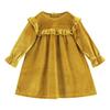AFAVOM Toddler Baby Girls Velvet Tutu Dress Kids Long Sleeve Christmas Birthday Party Dresses Little Princess Pageant Flower Girl Wedding Formal Gown Winter Fall Clothes Yellow Ruffle 6-7 Years view 1