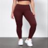 ODODOS Tummy Control Full Length Compression Leggings with Inner Pocket for Women, 28" High Waist Workout Running Yoga Pants, Burgundy, X-Small view 2