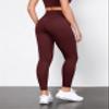 ODODOS Tummy Control Full Length Compression Leggings with Inner Pocket for Women, 28" High Waist Workout Running Yoga Pants, Burgundy, X-Small view 3
