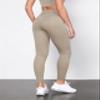 ODODOS Tummy Control Full Length Compression Leggings with Inner Pocket for Women, 28" High Waist Workout Running Yoga Pants, Shaker Beige, Small view 3