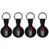 Flag of Palestine Finger Protective Case Compatible with AirTag Silicone Key Finder Case Cover with Keychain 4PCS view 1