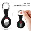 Flag of Palestine Finger Protective Case Compatible with AirTag Silicone Key Finder Case Cover with Keychain 4PCS view 2