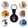 Flag of Palestine Finger Protective Case Compatible with AirTag Silicone Key Finder Case Cover with Keychain 4PCS view 3