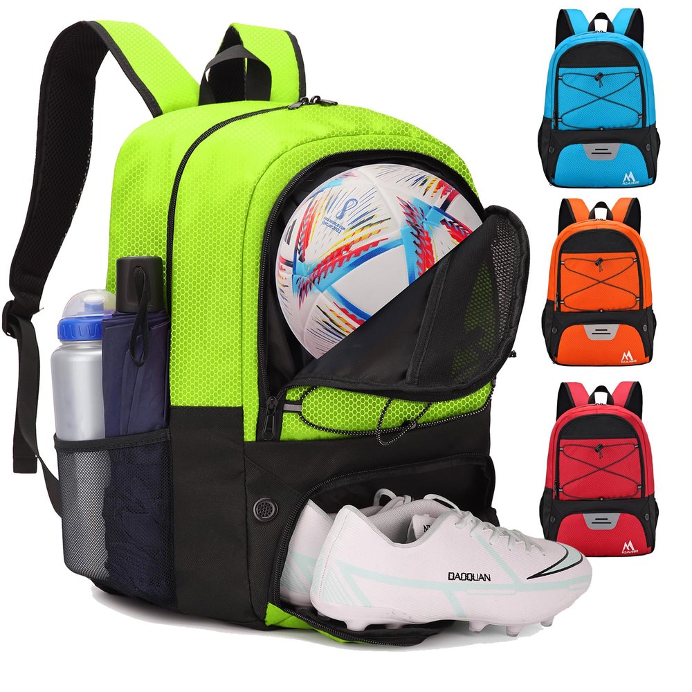 Hsmihair Soccer Bag-Soccer Backpack&Backpack for&Football Volleyball& Basketball,with Ball Compartment and Training Package