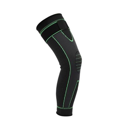 coonitac 1 Pair Strap Compression Long Knee Pads Sport High Stretch Breathable Knee Pads Riding Dance Long Strap Sports Warm Knee Pads (Green,X-Large)