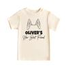 CAOMP Personalized New Best Friend Dog Lover Pet Youth Toddler Shirt Dog Name Breed T-Shirt Athletic Heather 4T #01970 view 1