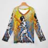 Novelty Fencing Women's Sweatshirt V Neck Long Sleeve Shirts Pullover Blouses Casual T-Shirt Tops 4XL view 3