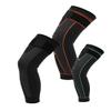 coonitac 1 Pair Strap Compression Long Knee Pads Sport High Stretch Breathable Knee Pads Riding Dance Long Strap Sports Warm Knee Pads (Black,X-Large) view 4