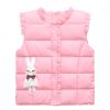 Baby Boys Girls Cute Cartoon Vest Winter Warm Lightweight Sleeveless Button Jacket Clothes for Kids (Pink, 8-10 Years) view 1