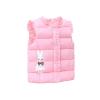 Baby Boys Girls Cute Cartoon Vest Winter Warm Lightweight Sleeveless Button Jacket Clothes for Kids (Pink, 8-10 Years) view 4