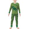 Zando Kids Dinosaur ThermaL Underwear Set for Boys Long Soft Base Layer GirLs Winter Johns Warm Compression Shirts and Leggings Gift Car 5T-6T view 1