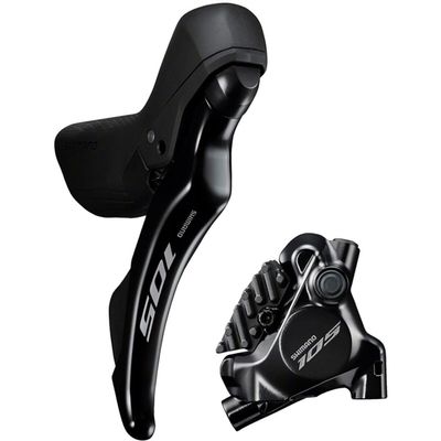 Shimano 105 105 ST-R7120-R Shift/Brake Lever with BR-R7170 Hydraulic Disc Brake Caliper - Right/Rear, 12-Speed, Flat