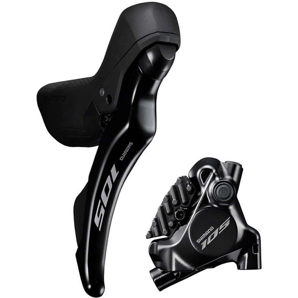 Shimano 105 105 ST-R7120-R Shift/Brake Lever with BR-R7170 Hydraulic Disc Brake Caliper - Right/Rear, 12-Speed, Flat