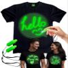tismilek Glow in The Dark T-Shirt for Unisex, Neon Shirt for Women & Men, Blacklight Clothes for Glow Party, XL Size view 1