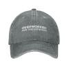 Funny Hat Overworked and Underfucked Hat for Women Baseball Hats Vintage Cap Gray view 2
