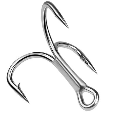 AOHRO Pack of 20 4X-Strong Treble Hook - 9626 Black Nickel-Choose Hook/Pack Size (3/0# 10pcs)