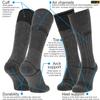 281Z Military Demi Season Breathable Mid Calf Boot Socks - Tactical Trekking Hiking - Outdoor Fishing Hunting (Stone Grey)(Medium 2 Pairs Pack) view 2
