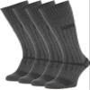 281Z Military Demi Season Breathable Mid Calf Boot Socks - Tactical Trekking Hiking - Outdoor Fishing Hunting (Stone Grey)(Large 4 Pairs Pack) view 1