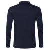 Men's Long Sleeve Golf Polo Shirts 3 Button Performance Lapel Collar Casual Tops Lightweight Outdoor Hiking Sport Shirt Navy view 3