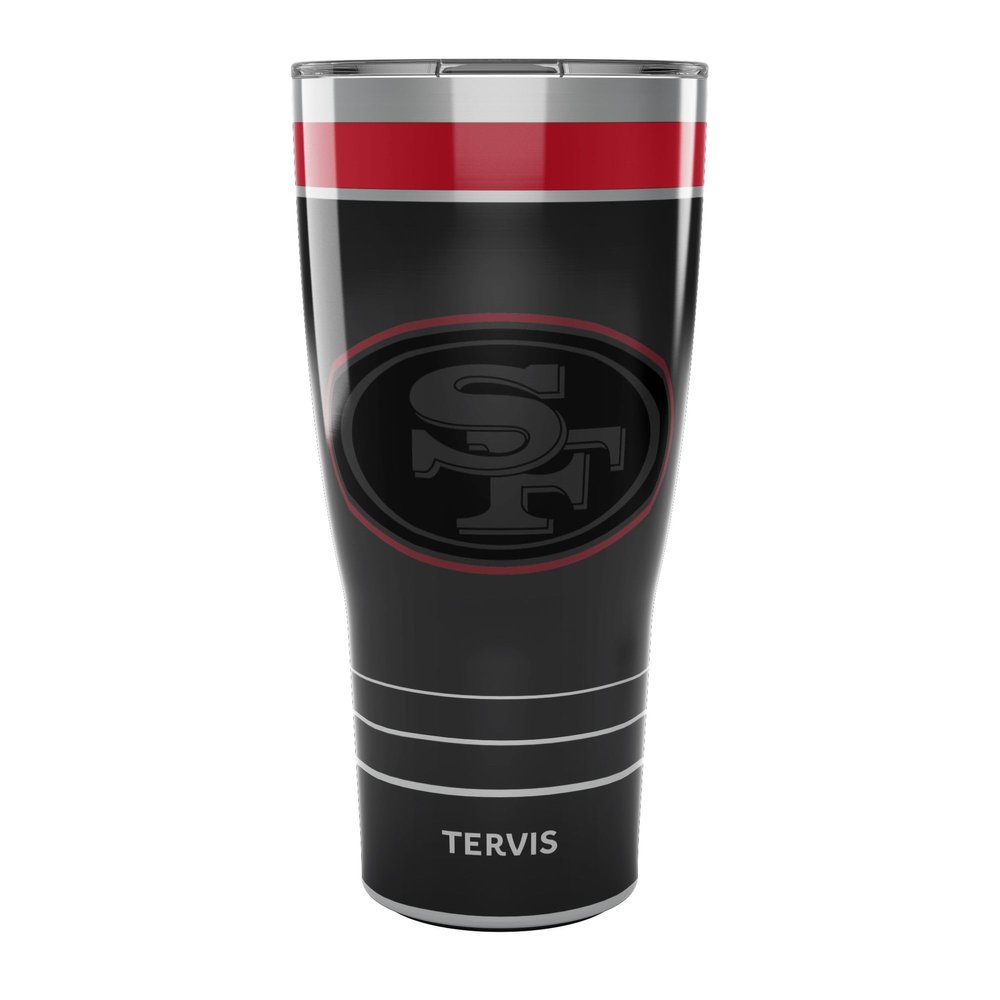 Tervis Traveler NFL San Francisco 49ers - Night Game Triple Insulated Tumbler Travel Cup Keeps Drinks Cold & Hot, 30oz, Stainless Steel