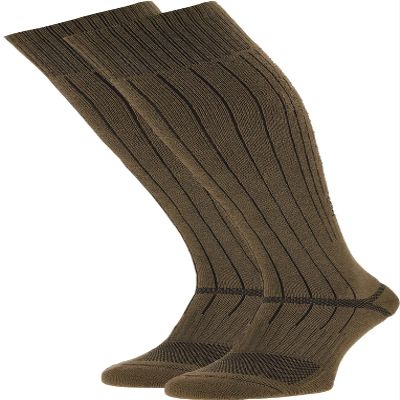 281Z Military Demi Season Breathable Knee High Cushioned Uniform Boot Socks - Tactical Trekking Hiking - Outdoor Fishing Hunting (Coyote Brown)(Medium 2 Pairs Pack)