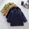 He&Yingmin Toddler Children's Coat Boys Girls' Lapel Double Breasted Wool Blend Coat Baby Kids Trench Coat Jacket Outerwear view 3