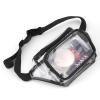 PVC transparent waist bag, outdoor fitness diagonal travel running storage bag  view 4
