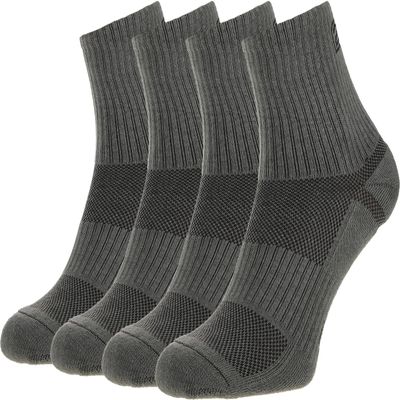 281Z Military Cotton Micro Crew Boot Socks - Cushioned Sole - Moisture Wicking - Odor Resistant - Trekking Hiking Outdoor (Foliage Green)(X-Small 4 Pairs Pack)