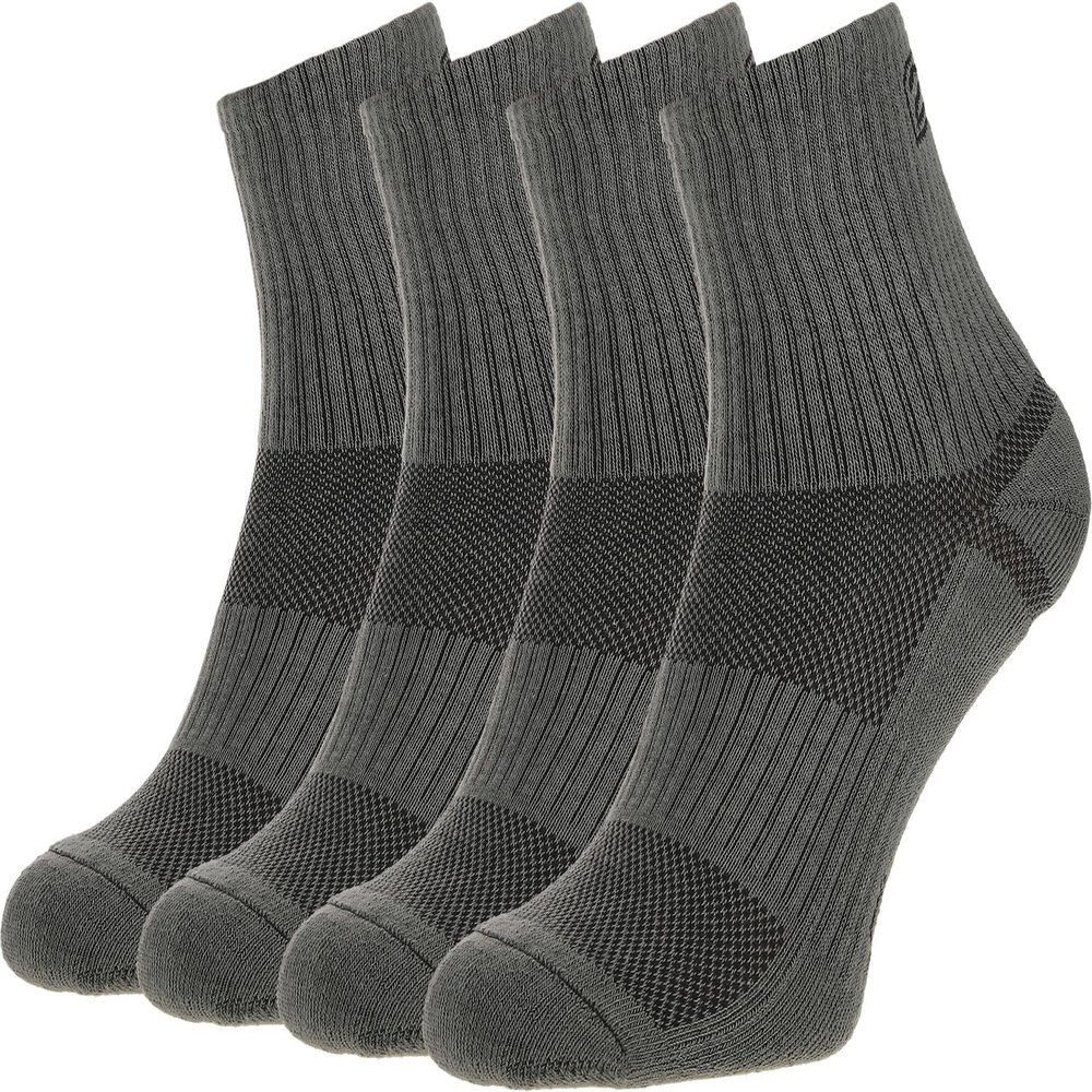 281Z Military Cotton Micro Crew Boot Socks - Cushioned Sole - Moisture Wicking - Odor Resistant - Trekking Hiking Outdoor (Foliage Green)(X-Small 4 Pairs Pack)