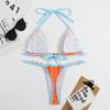 Womens Micro Beachwear Halter Bikinis Triangle Swimwear Sexy Brazilian Swimming Costume Beach Equipment Low Waist Bathers (US, Alpha, Medium, Regular, Regular, Orange) view 2
