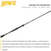 Lews Custom Lite Casting Fishing Rod, HM85 Graphite Rod, Stainless Steel Guides with Titanium Oxide Inserts, Split-Grip Handle, Black view 2