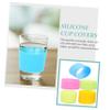 ABOOFAN 10pcs Silicone Cup Sleeve -Insulated Bottle Band Cover Non- Design for Glass and Cups High-Temperature for Daily Use view 2