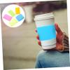 ABOOFAN 15pcs Silicone Cup Cover Heat-insulated Glass Sleeve - Bottle Band Protective Cover for Hot Cold Drinks Convenient Use view 3