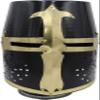Authentic Gift Collection Black and Golden Metal Brass Medieval Warrior Templar Brass Crusader Helmet Knights Helmet Crusader Helmet Battle Helmet view 1
