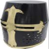 Authentic Gift Collection Black and Golden Metal Brass Medieval Warrior Templar Brass Crusader Helmet Knights Helmet Crusader Helmet Battle Helmet view 2