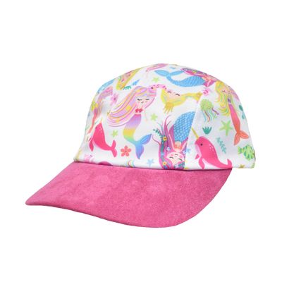 Flap Happy Everyday Sun Protective Cam-Cam Cap | UPF 50+ Highest Certified UV Sun Protection | Infants & Toodlers Hat Helps Protects Kids from Sunburns, Mermaid Bliss L