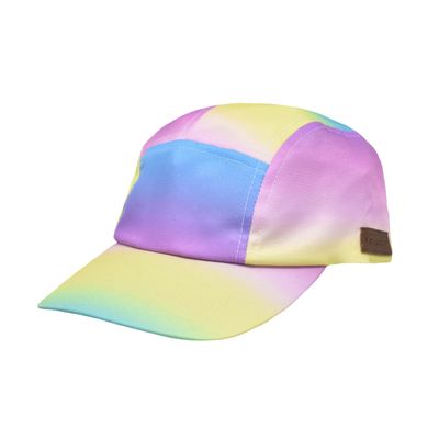 Flap Happy Everyday Sun Protective Cam-Cam Cap | UPF 50+ Highest Certified UV Sun Protection | Infants & Toodlers Hat Helps Protects Kids from Sunburns, Rainbow Ombre M