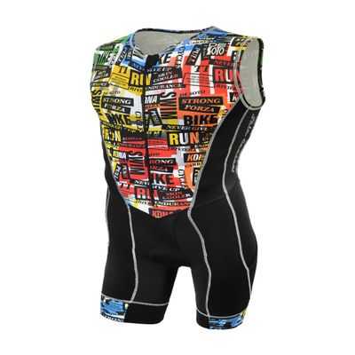 De Soto Forza Triathlon Flisuit - FFT (Large, Newsprint)