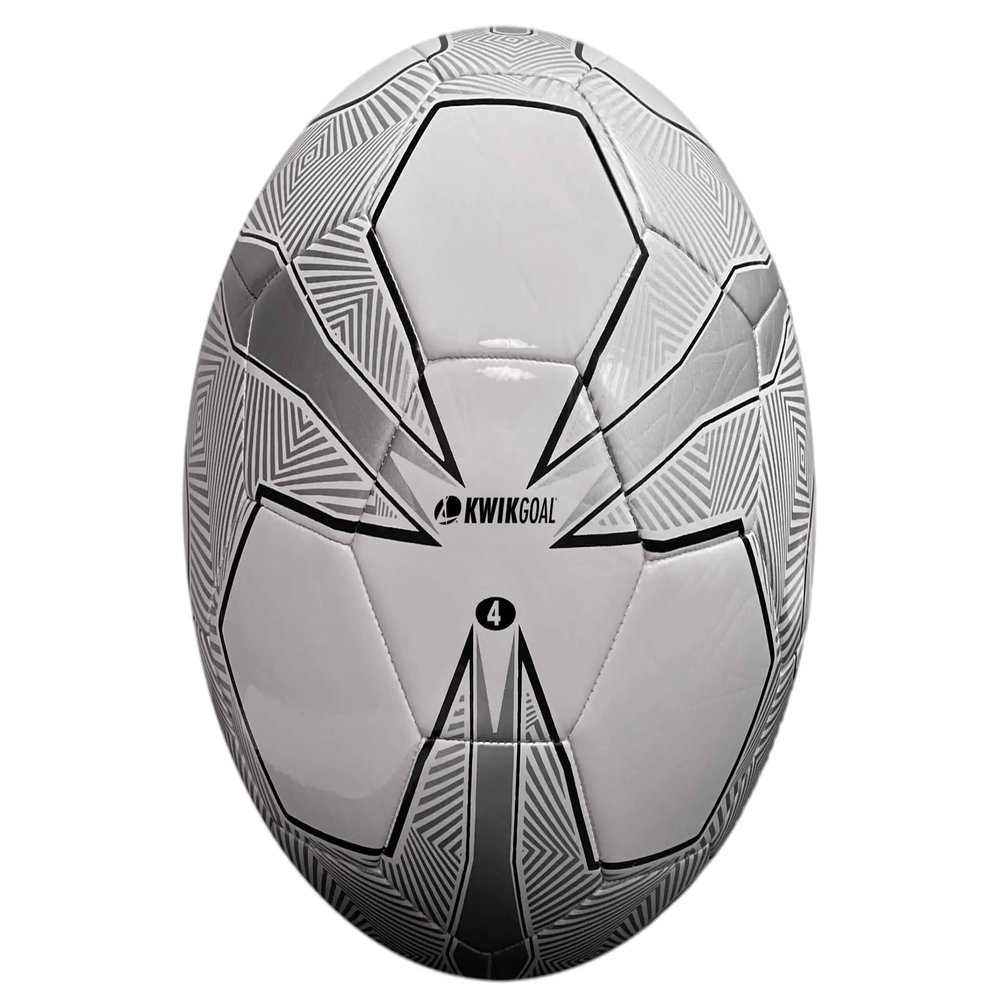 Kwik Goal Basic Training Soccer Ball, White/Silver/Black, Size 4
